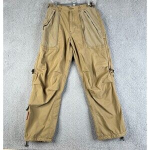 VTG Abercrombie Fitch Cargo Pants Small Khaki Paratrooper Streetwear T-2083 #2